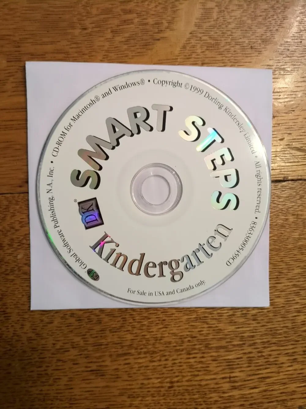DK Smart Steps Kindergarten Pc Mac New Cd Rom for Windows 95 98 Disc Only